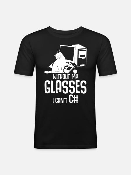 Programmeur Informatique Admin - T-shirt près du corps Homme - noir