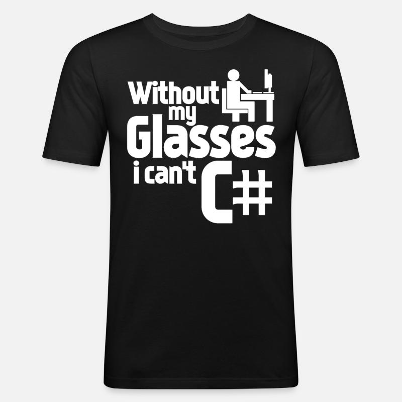 Admin Programmeur Informatique - T-shirt près du corps Homme - noir