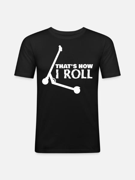 Kick Scooter Scooter - Men's Slim Fit T-Shirt - black