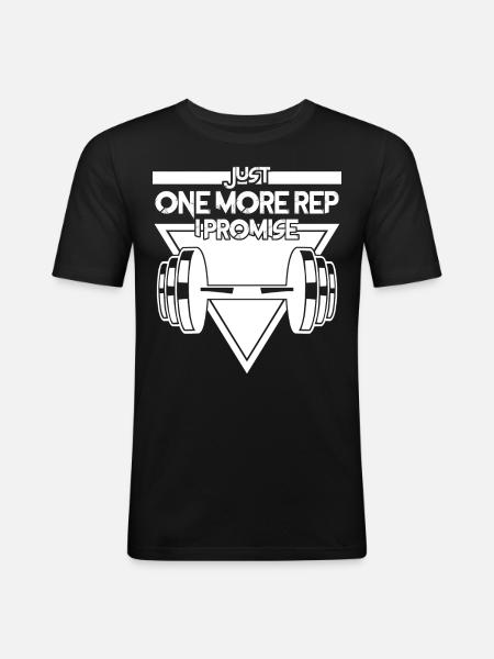 Bodybuilder Motivation Gym Musculation - T-shirt près du corps Homme - noir