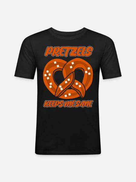 Pretzel Bakery Pretzels - Men's Slim Fit T-Shirt - black