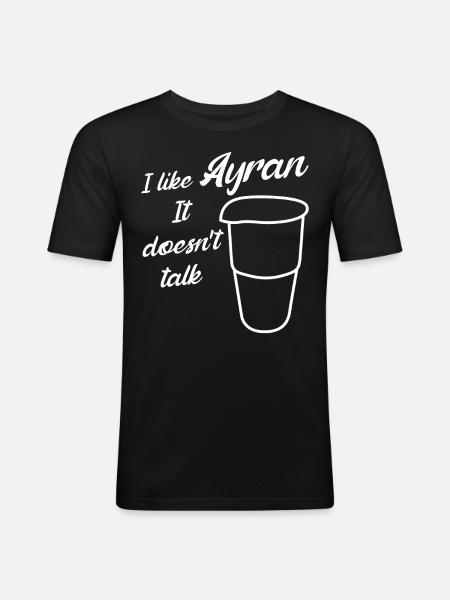 Ayran Doogh - T-shirt près du corps Homme - noir
