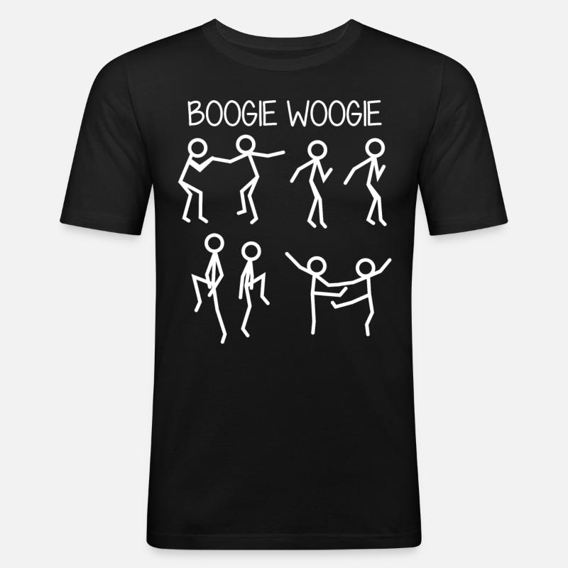 Boogie Woogie Dancing Boogie-Woogie - Männer Slim Fit T-Shirt - Schwarz