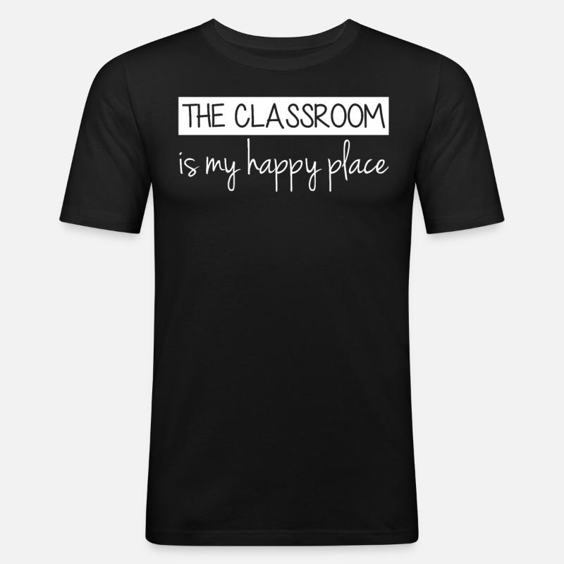 Enseignants, École, Étudiants, Enseignant, Enseignant - T-shirt près du corps Homme - noir