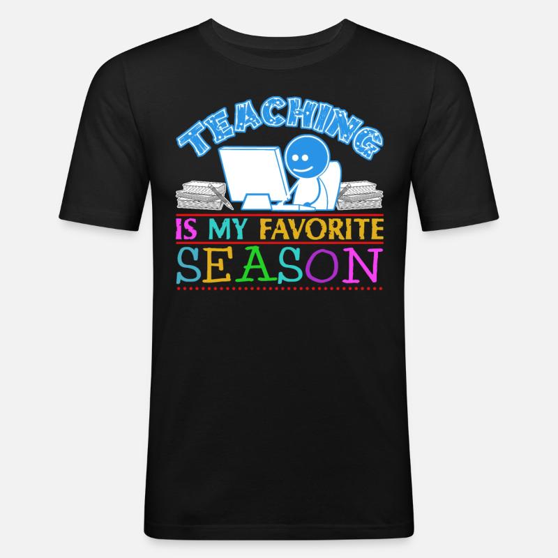 Teaching School Teacher Teachers - Männer Slim Fit T-Shirt - Schwarz