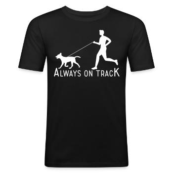 Mantrailer Mantrailing - Men's Slim Fit T-Shirt - black - Front - Nik (191cm)
