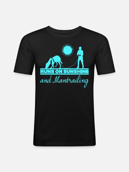 Mantrailing and Sunshine Mantrailer - Men's Slim Fit T-Shirt - black
