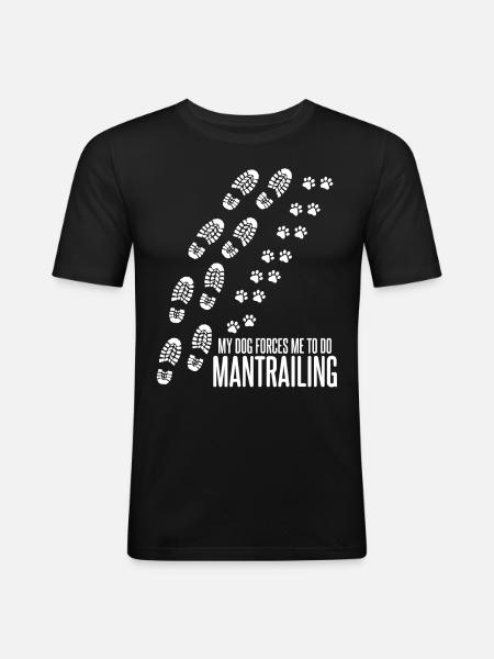 Mantrailing Mantrailer Dogs - Men's Slim Fit T-Shirt - black