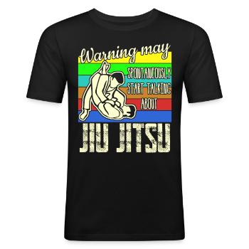 Ju-Jitsu Jujutsu Jiu-Jitsu - Men's Slim Fit T-Shirt - black - Front - Nik (191cm)