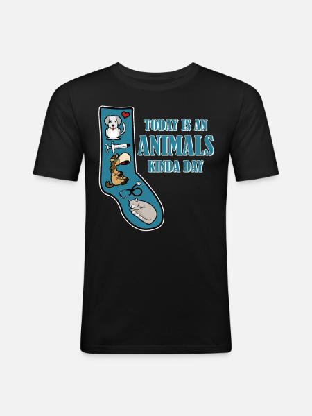 Veterinary Assistant Sock Veterinarian - Men's Slim Fit T-Shirt - black