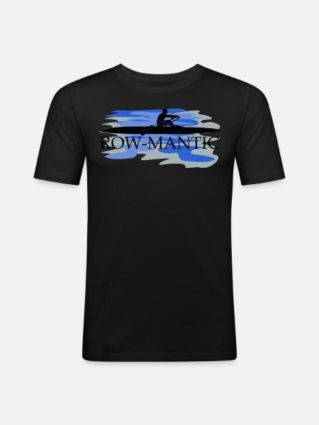 Roklub Romantisk robåd - Herre Slim Fit T-Shirt - sort