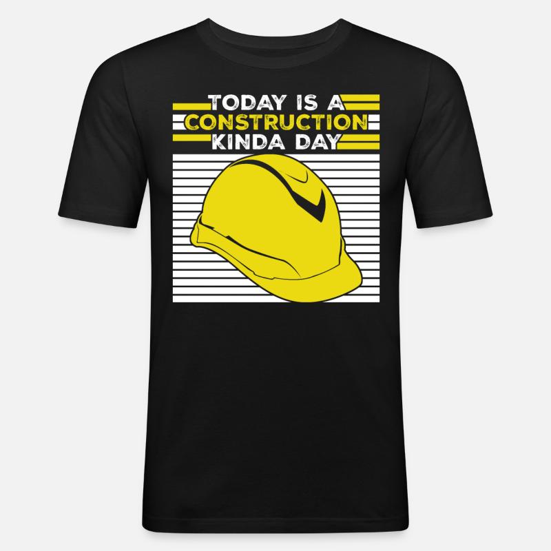 Construction Site Construction Manager - Men's Slim Fit T-Shirt - black
