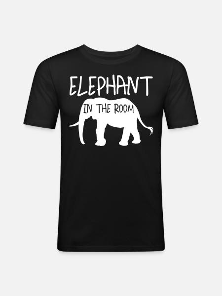 Elephants Joke Elephant - Men's Slim Fit T-Shirt - black