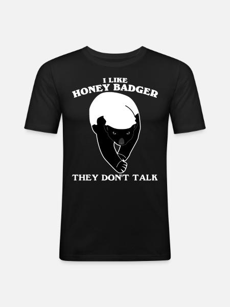 Honninggrævling Honning Grævlinger Honning Grævling - Herre Slim Fit T-Shirt - sort