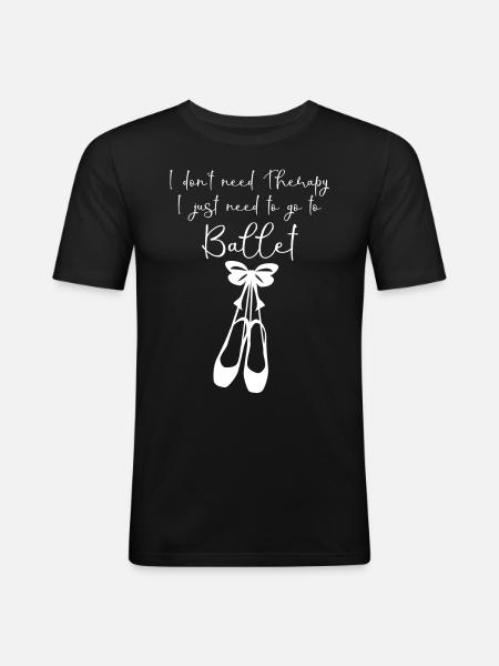 Ballerina Shoes Ballet Dancer - Men's Slim Fit T-Shirt - black