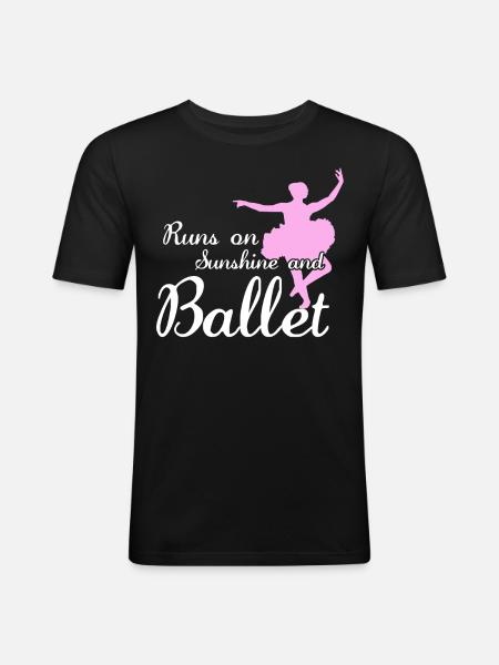 Ballerina Dancing Ballet Dancer - Men's Slim Fit T-Shirt - black