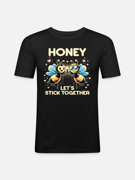Bee Lovers Beekeepers Naturefriends Beekeepers - Men's Slim Fit T-Shirt - black