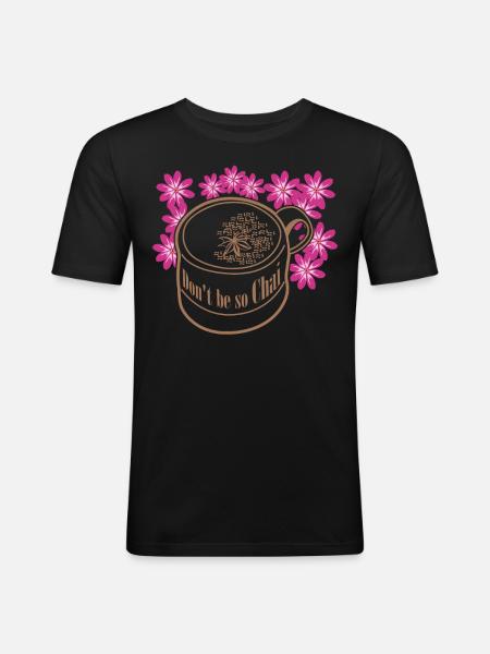 Chai Tea - Men's Slim Fit T-Shirt - black