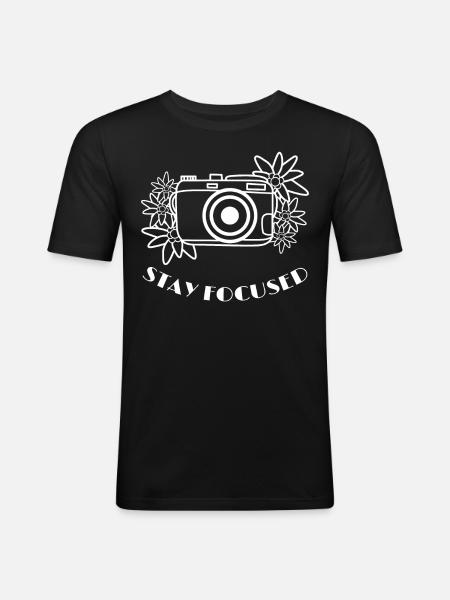 Photography Camera Photographer - Men's Slim Fit T-Shirt - black