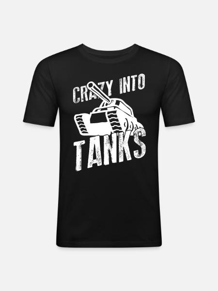 Tanks MBT Tank Driver - Men's Slim Fit T-Shirt - black