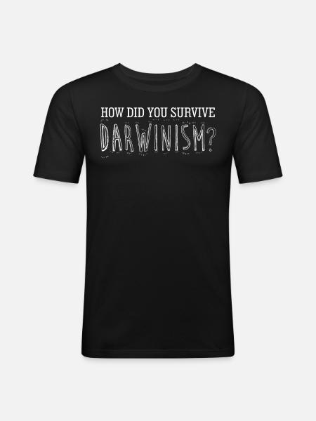 Misanthrope Darwin Award Grumpy - Men's Slim Fit T-Shirt - black