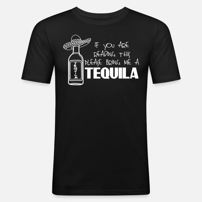 Tequila Tequilas Mexiko - Männer Slim Fit T-Shirt - Schwarz