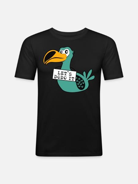 Let's Do it Dodo - Men's Slim Fit T-Shirt - black