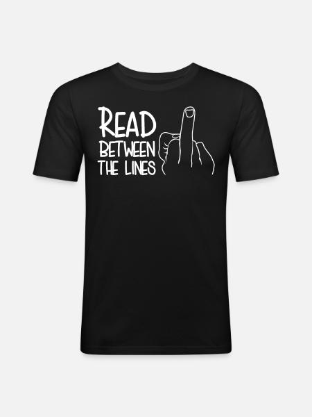 Middle Finger Misanthrope - Men's Slim Fit T-Shirt - black