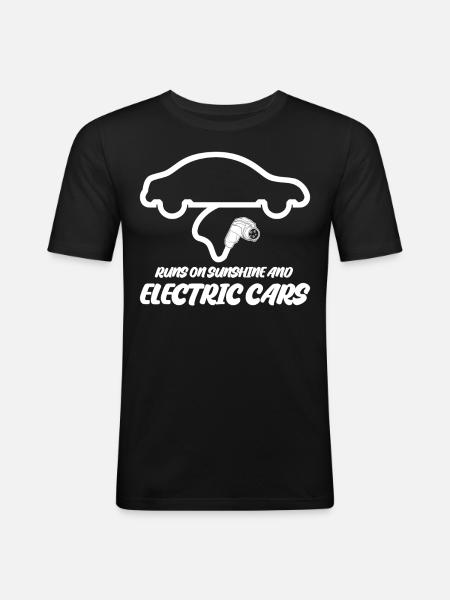 Electric Vehicle - Men's Slim Fit T-Shirt - black