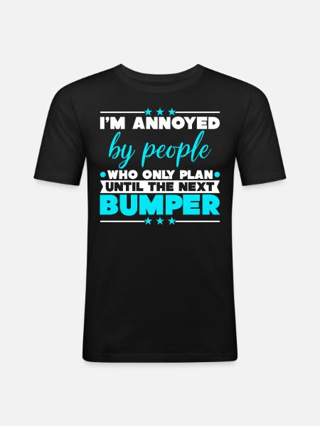 Traffic Rush Hour Driver Commuting - Men's Slim Fit T-Shirt - black