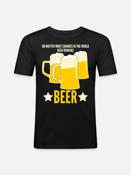Beer Remains Beer - Men's Slim Fit T-Shirt - black