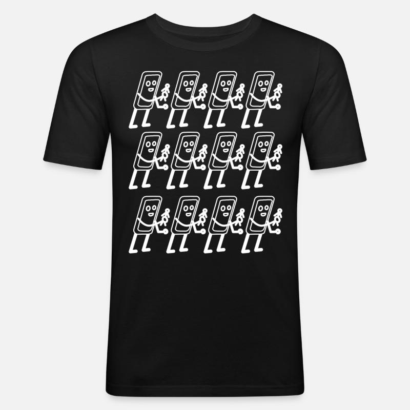 Mobile Phone Cellphone Smartphone - Männer Slim Fit T-Shirt - Schwarz