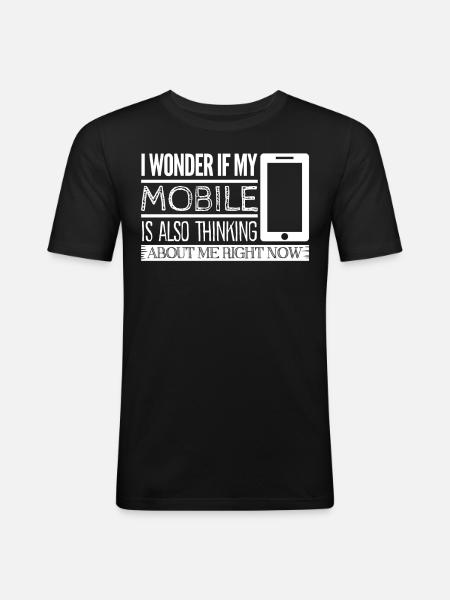 Smartphone Mobile Phone Cellphone - Men's Slim Fit T-Shirt - black