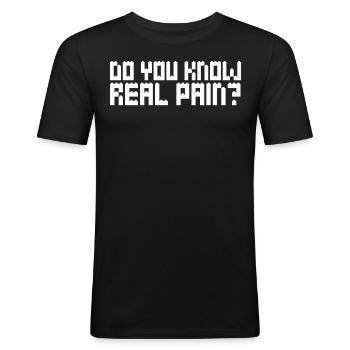 Real Pain Building Brick building block - Men's Slim Fit T-Shirt - black - Front - Nik (191cm)