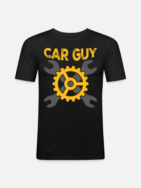 Car Guy Engine Mechanic Combustion - Men's Slim Fit T-Shirt - black