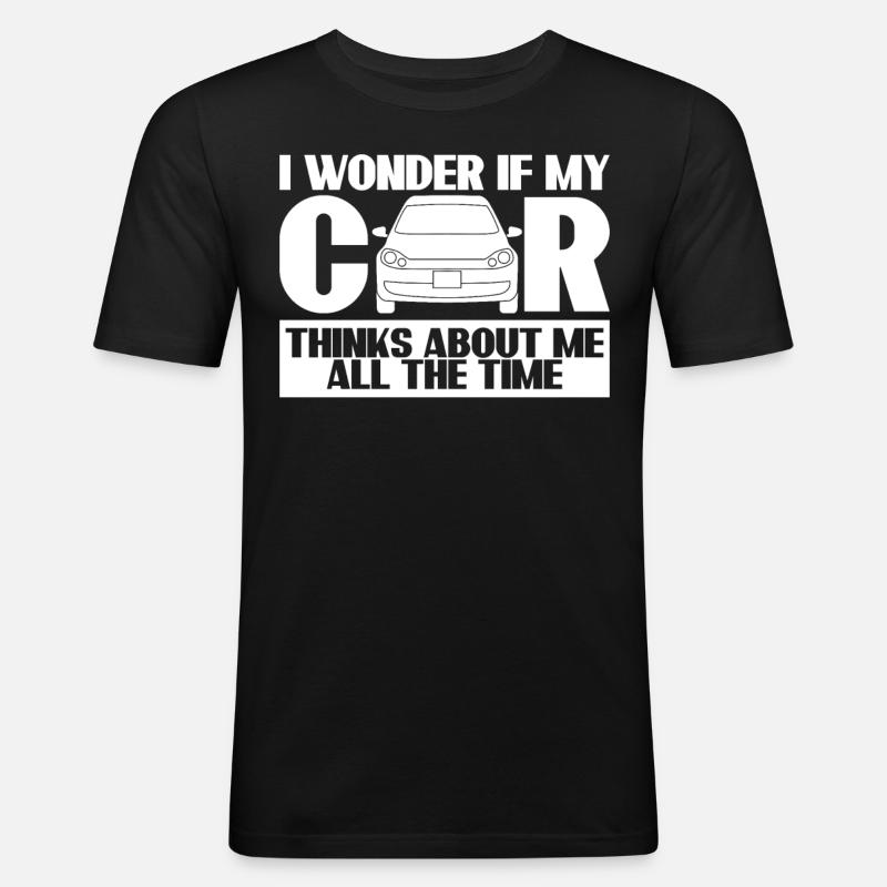Mechanic Engine Tuning Car Guy - Männer Slim Fit T-Shirt - Schwarz