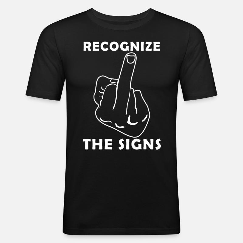 Sarcasm Grumpy Misanthrope - Männer Slim Fit T-Shirt - Schwarz