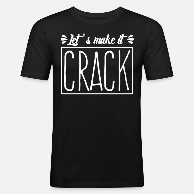 Physio Physiotherapy Cracking - Männer Slim Fit T-Shirt - Schwarz