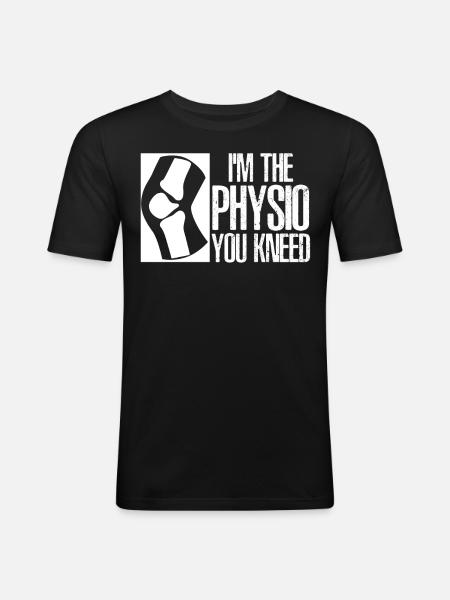 Physio Joke Physiotherapy - Men's Slim Fit T-Shirt - black