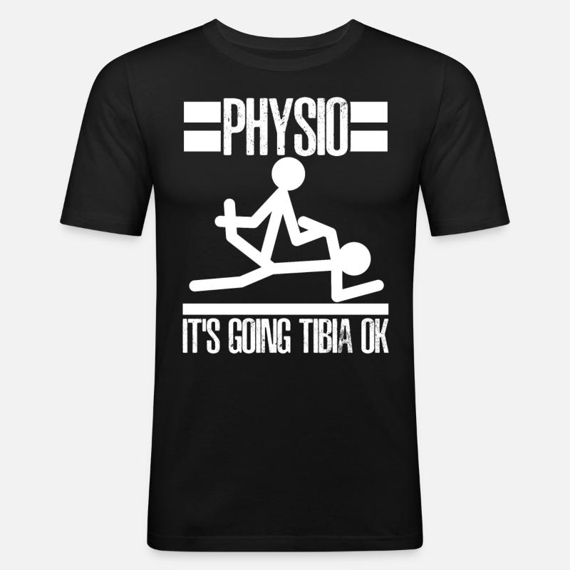Physiotherapy Physio - Männer Slim Fit T-Shirt - Schwarz