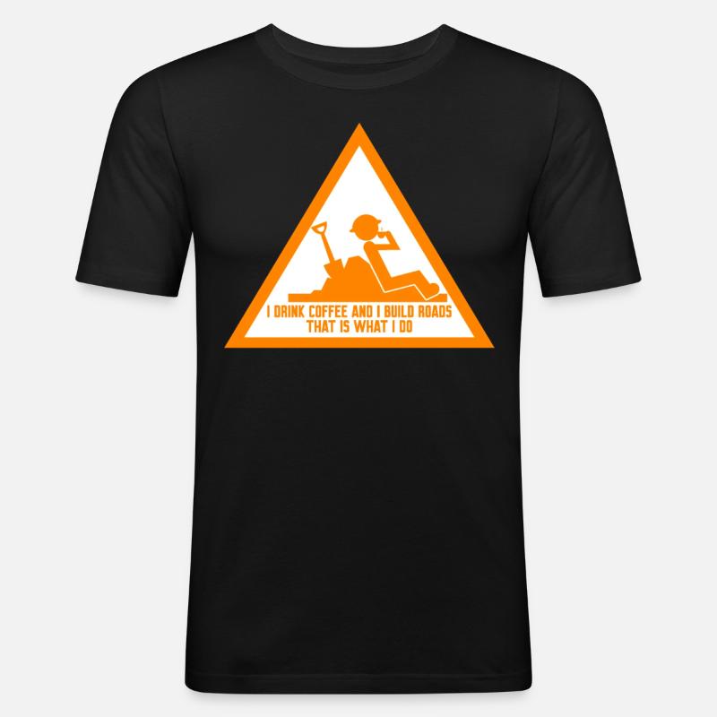 Road Keeper Roadbuilder Roadmaker - Männer Slim Fit T-Shirt - Schwarz