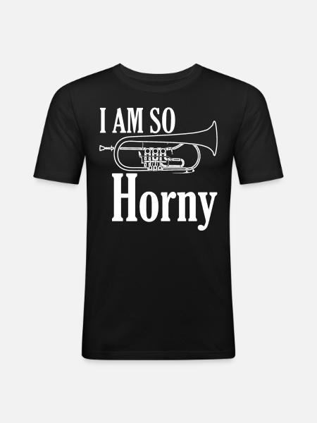 Bugle Orchestre Cuivres - T-shirt près du corps Homme - noir