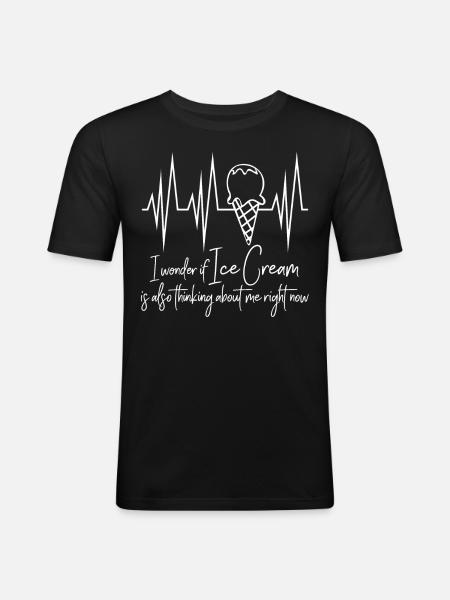 Ice Cream Cup - Men's Slim Fit T-Shirt - black