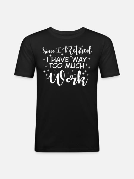 Pensioner Retirement Pension - Men's Slim Fit T-Shirt - black