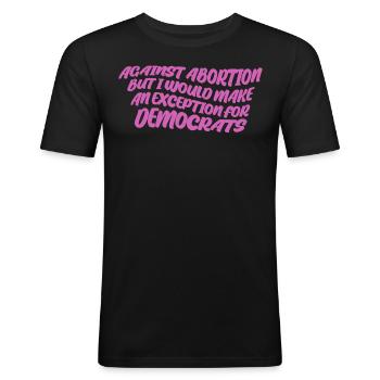 Patriotisme républicain conservateur - T-shirt près du corps Homme - noir - Devant - Nik (191cm)