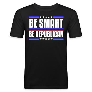 Republicans Conservative Republican Vote - Men's Slim Fit T-Shirt - black - Front - Nik (191cm)