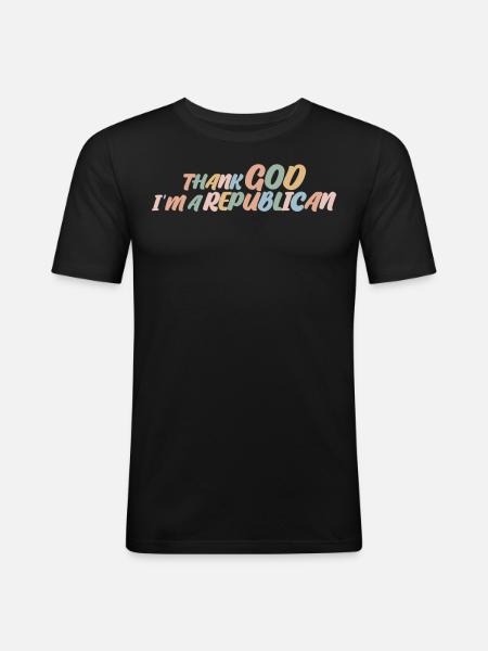 Conservative Republican Republicans Vote - Men's Slim Fit T-Shirt - black