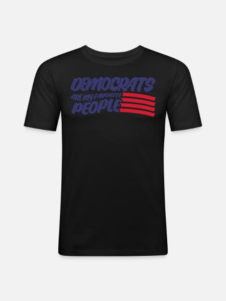 Democrat Democratic Elections Democracy - Men's Slim Fit T-Shirt - black