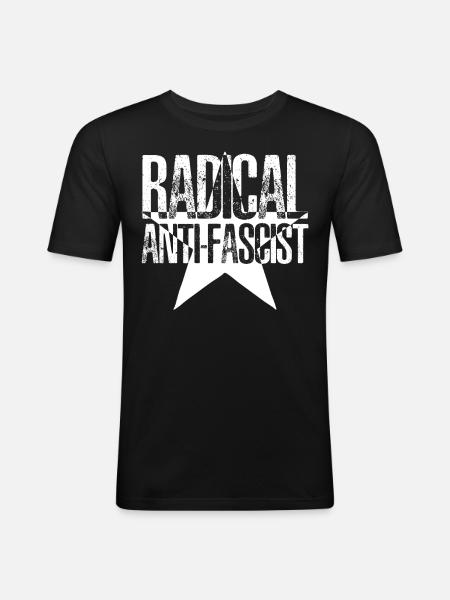 Punk Antifascism Respect - Men's Slim Fit T-Shirt - black