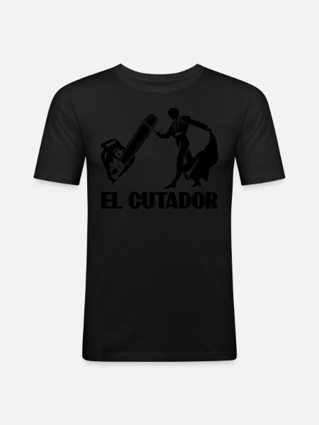 Chainsaw Chain Saw Lumberjack - Men's Slim Fit T-Shirt - black